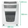 Leitz IQ Office Pro Papīra smalcinātājs P5, mikrošķiedru griešana, 23 cm, 2 x 15 mm, 30 L, 300 loksnes, 55 dB