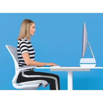 Leitz Monitor Statīvs Regulējams Ergo WOW, 68.6 cm (27 collas), Augstuma regulēšana, Zils, Balts