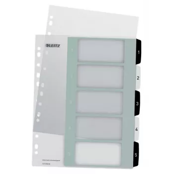 Leitz Indeksi Printable PP A4+ 1-5 WOW Balts/Melns