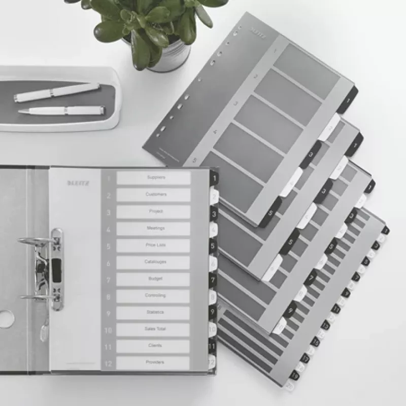 Leitz Indeksi Printable PP A4+ 1-5 WOW Balts/Melns