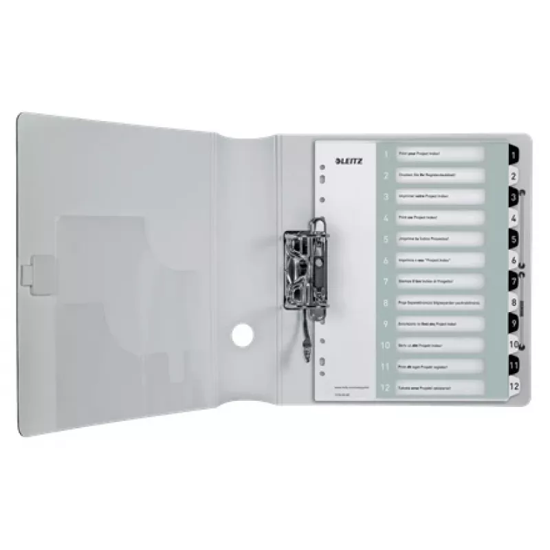 Leitz Indices Printable PP A4+ 1-12 WOW White/Black