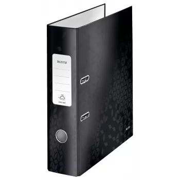 Leitz Lever Arch File 180° WOW POB/Laminēts A4/80mm, A4, Kartons, Melns, 600 lapas, 80 g/m², 8 cm