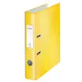 Leitz Lever Arch File 180° WOW POB/Laminēts A4/50mm, A4, D-gredzens, Kartons, Dzeltens, 350 lapas, 285 mm