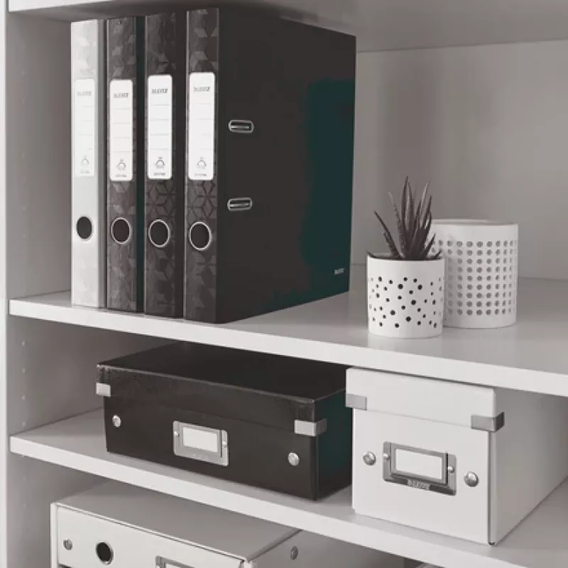 Leitz Lever Arch File 180° WOW POB/Laminēts A4/50mm, A4, Q-gredzens, Uzglabāšana, Kartons, Melns, 350 lapas