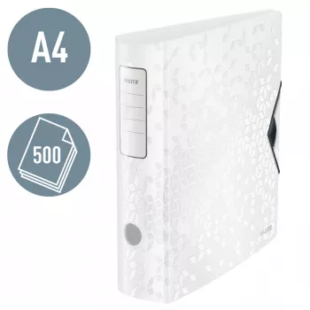 Leitz Lever Arch File Active PP WOW A4/80mm, A4, D-gredzens, Uzglabāšana, Polipropilēns, Balts, 500 lapas