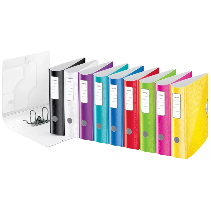 Leitz Lever Arch File Active PP WOW A4/80mm, A4, D-gredzens, Uzglabāšana, Polipropilēns, Balts, 500 lapas