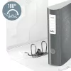 Leitz Lever Arch File Active PP WOW A4/80mm, A4, D-gredzens, Uzglabāšana, Poliputeklis, Melns, 500 lapas