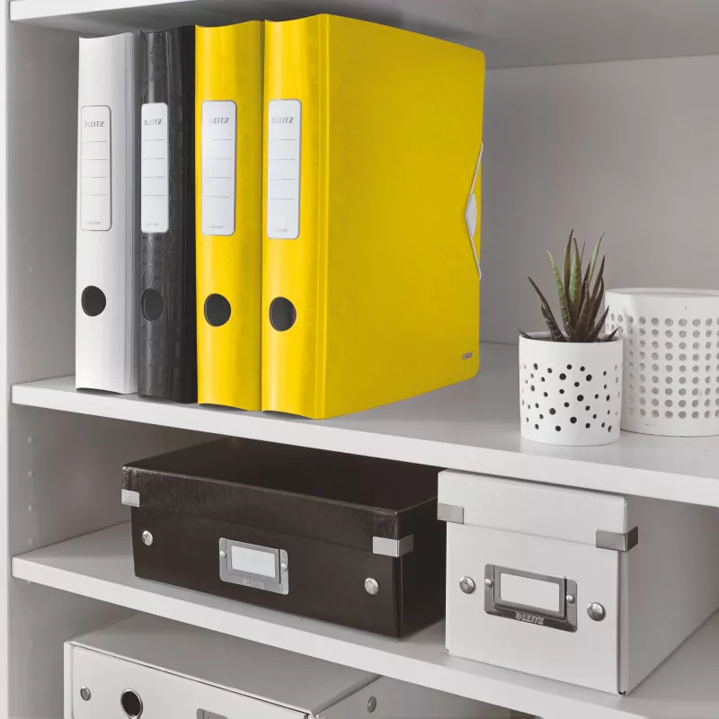 Leitz Lever Arch File Active PP WOW A4/65mm, A4, D-veida gredzens, Uzglabāšana, Putuplasta, Dzeltena, 350 lapas