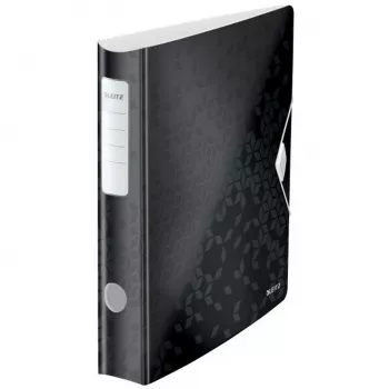 Leitz Lever Arch File Active PP WOW A4/65mm, A4, Poliputeklis, Melns, 350 lapas, 80 g/m², 6.5 cm