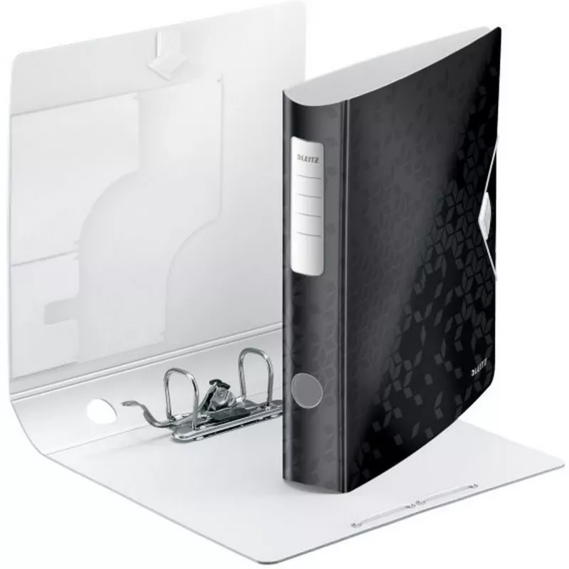 Leitz Lever Arch File Active PP WOW A4/65mm, A4, Poliputeklis, Melns, 350 lapas, 80 g/m², 6.5 cm