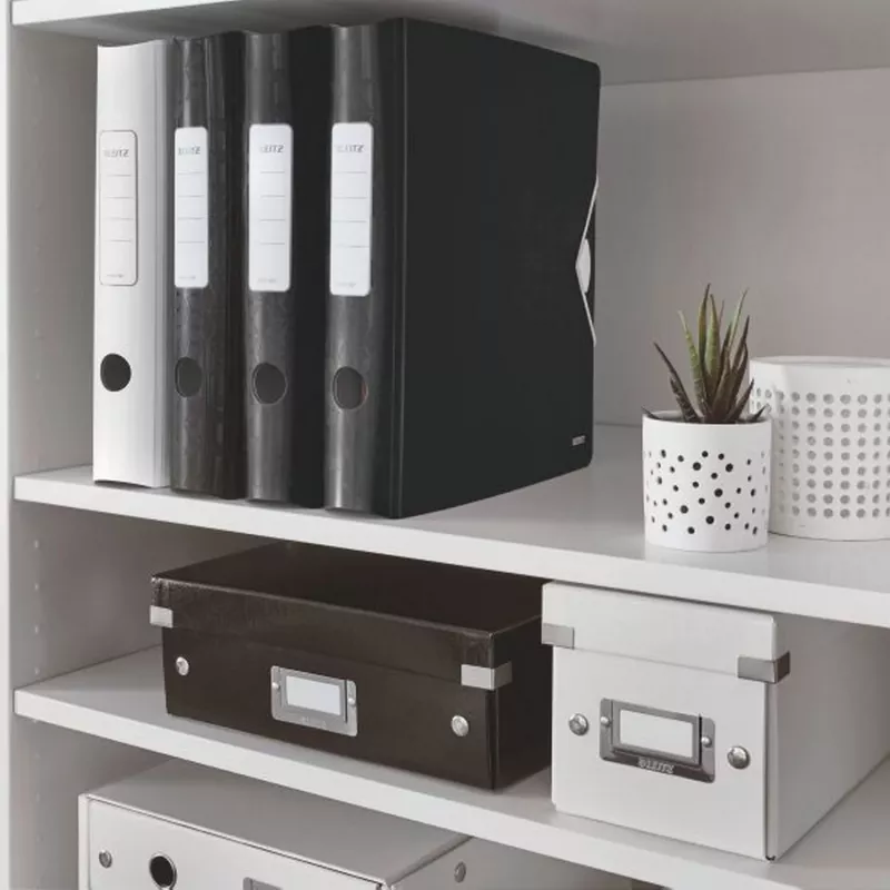 Leitz Lever Arch File Active PP WOW A4/65mm, A4, Poliputeklis, Melns, 350 lapas, 80 g/m², 6.5 cm
