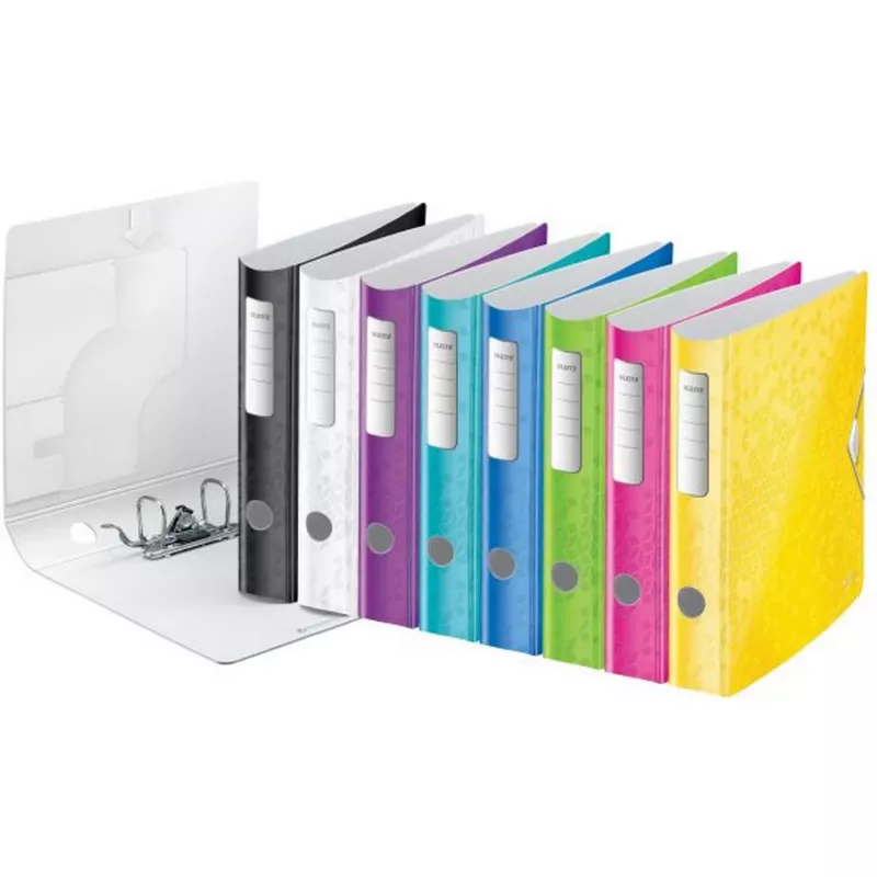 Leitz Lever Arch File Active PP WOW A4/65mm, A4, Poliputeklis, Melns, 350 lapas, 80 g/m², 6.5 cm