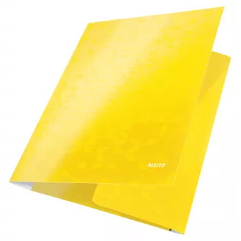 Leitz WOW 3-atloku mape A4, dzeltena, PP, 250 loksnēm