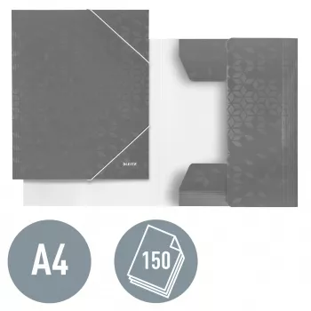 Leitz 3-atloku mape WOW Card/POB A4, melna