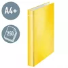 Leitz WOW Laminēts A4+ 2DR/25mm mape ar gredzeniem, D-gredzeni, kartons, dzeltena, 250 lapas, 80 g/m²