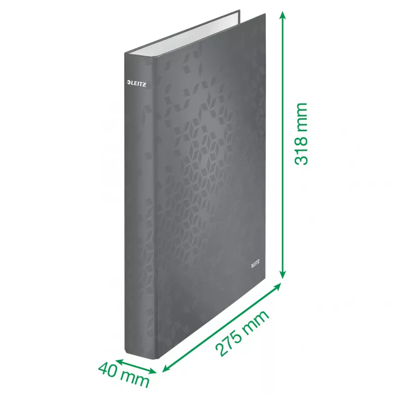 Leitz WOW Laminēts A4+ 2DR/25mm mape ar gredzeniem, D-gredzeni, kartons, dzeltena, 250 lapas, 80 g/m²