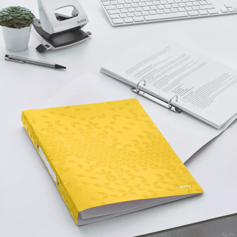 Leitz Ringbinder WOW PP A4 2RR/25mm, dzeltens