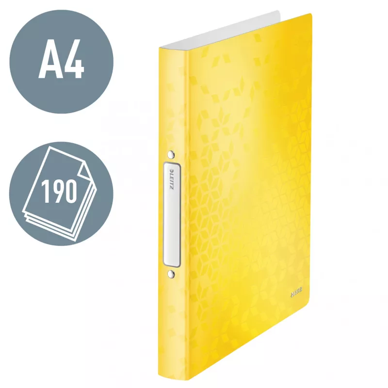 Leitz Ringbinder WOW PP A4 2RR/25mm, dzeltens