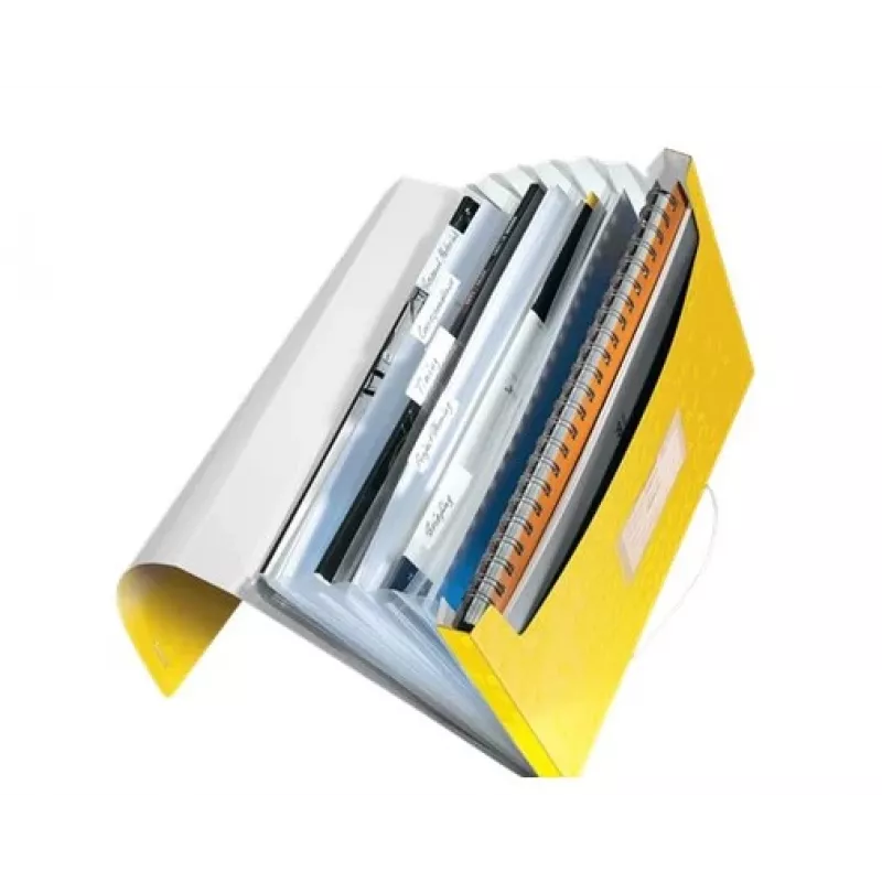 Leitz Project File WOW PP, A4, polipropilēns, dzeltena, portreta, 250 loksnes, 80 g/m²
