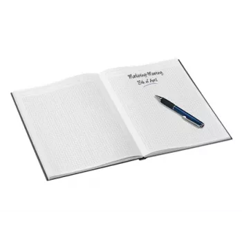 Leitz Notebook WOW A4 līnijots, cietie vāki, 90g/80lapas, Raksts, Melns
