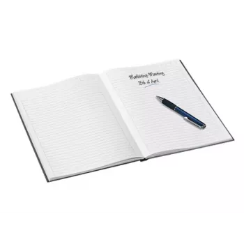 Leitz Notebook WOW A5 līnijots, cietie vāki, 90g/80lapas, Raksts, Melns