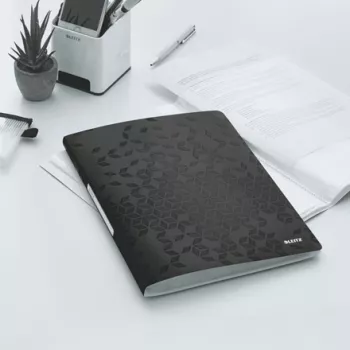 Leitz WOW Displeja grāmata PP 20 kabatas, Melna, PVC, A4, 231 mm, 13 mm