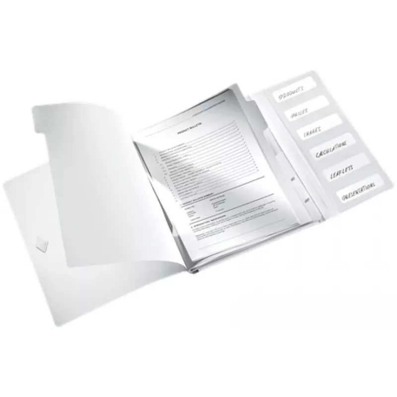 Leitz Divider Book WOW PP 6 starpiņas, A4, balts, spīdīgs