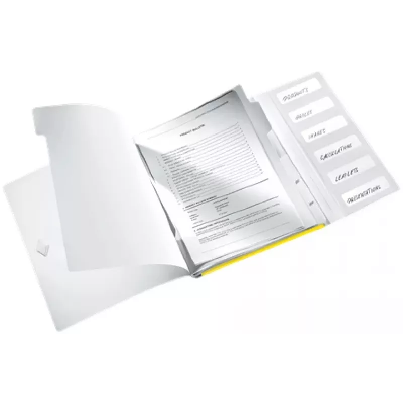 Leitz Dalītāju grāmata WOW PP 6 cilnes, A4, dzeltena, spīdīga