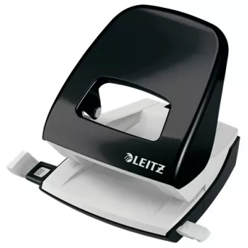 Leitz WOW 5008 metāla caurumotājs 2 caurumi / 30 lapām, melns/balts