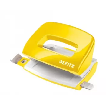 Leitz NeXXt WOW Mini caurumotājs 2 caurumi / 10 lapas, dzeltens, plastmasa