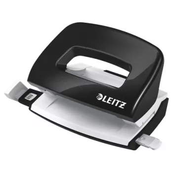 Leitz WOW Mini 2-caurumu perforators / 10 loksnēm, melns/balts