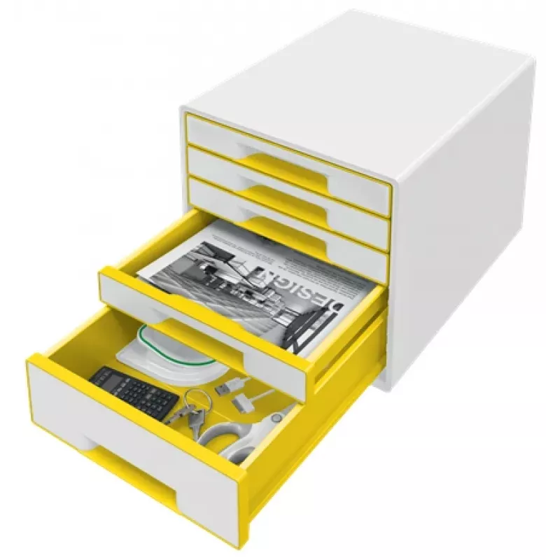 Leitz Drawer Cabinet WOW Cube 5 atvilktnes, plastmasa, 270 mm, 287 mm, 363 mm, 3.59 kg
