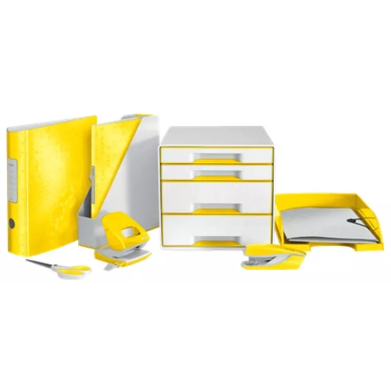 Leitz WOW dokumentu paplāte, plastmasa, dzeltena, A4, 242 x 330 x 60 mm