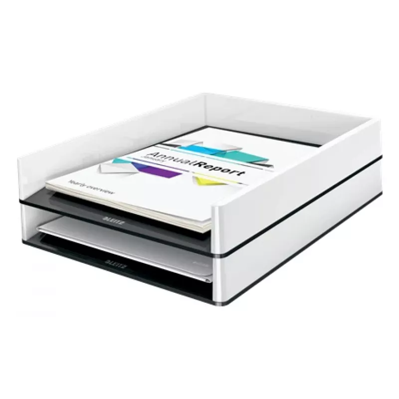 Leitz WOW dokumentu paplāte divkrāsaina, plastmasa, melna, balta, A4, 267 mm, 336 mm