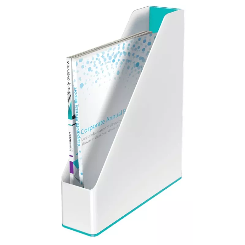 Leitz Magazine File WOW Dual Colour, Purpura, Balta, Plastmasa, A4, 73 mm, 272 mm, 318 mm