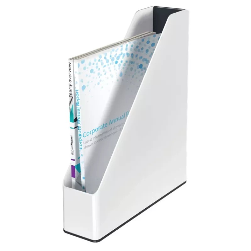 Leitz Magazine File WOW Dual Colour, Balts, Plastmasa, A4, 73 mm, 318 mm, 272 mm