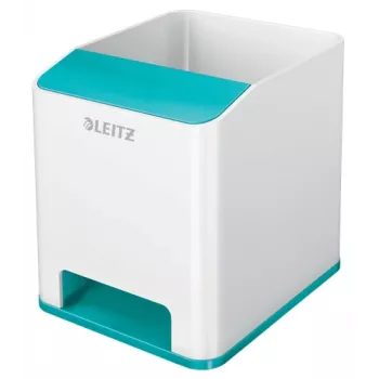Leitz Sound Pen Holder WOW Zils, Balts