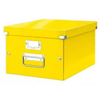 Leitz Click & Store WOW vidēja izmēra glabāšanas kārba, dzeltena, kartons, 281 mm, 370 mm, 200 mm, 900 g