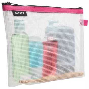 Leitz Travel Pouch Cosmetic ūdensizturīgs WOW, Unisex, Aksesuāru soma, Viens izmērs, Rāvējslēdzējs, Ūdensizturīgs, Rozā