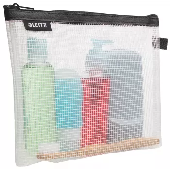Leitz Travel Pouch Cosmetic ūdensizturīgs WOW, Unisex, Aksesuāru soma, Viens izmērs, Rāvējslēdzējs, Ūdensizturīgs, Melns