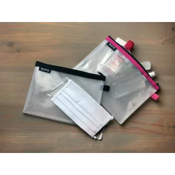 Leitz Travel Pouch Cosmetic ūdensizturīgs WOW, Unisex, Aksesuāru soma, Viens izmērs, Rāvējslēdzējs, Ūdensizturīgs, Melns