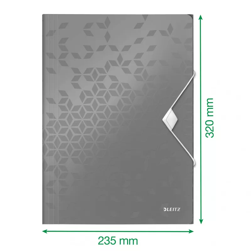 Leitz WOW 3-Atloku Mape PP A4, melna
