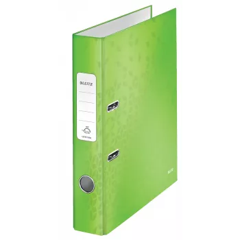 Leitz Lever Arch File 180° WOW POB/Laminēts A4/50mm, A4, D-gredzens, Kartons, Zaļš, 350 lapas, 285 mm