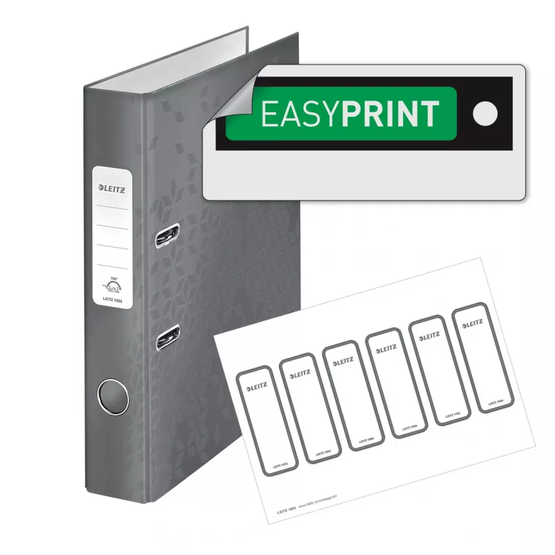 Leitz Lever Arch File 180° WOW POB/Laminēts A4/50mm, A4, D-gredzens, Kartons, Zaļš, 350 lapas, 285 mm