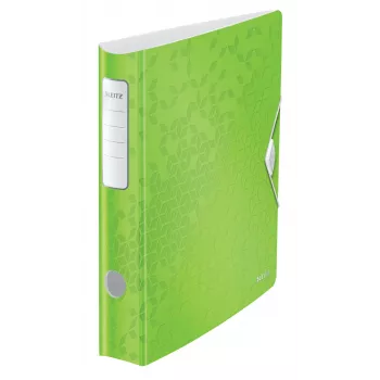 Leitz Lever Arch File Active PP WOW A4/65mm, A4, D-gredzens, Uzglabāšana, Poliputeklis, Zaļš, 350 lapas
