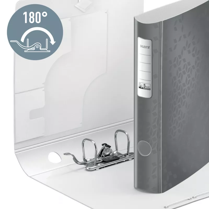 Leitz Lever Arch File Active PP WOW A4/65mm, A4, D-gredzens, Uzglabāšana, Poliputeklis, Zaļš, 350 lapas