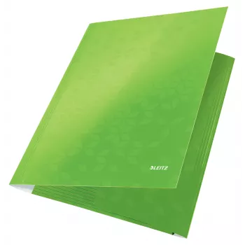 Leitz WOW 3-Atloku Mape A4, zaļa, PP, 250 loksnes