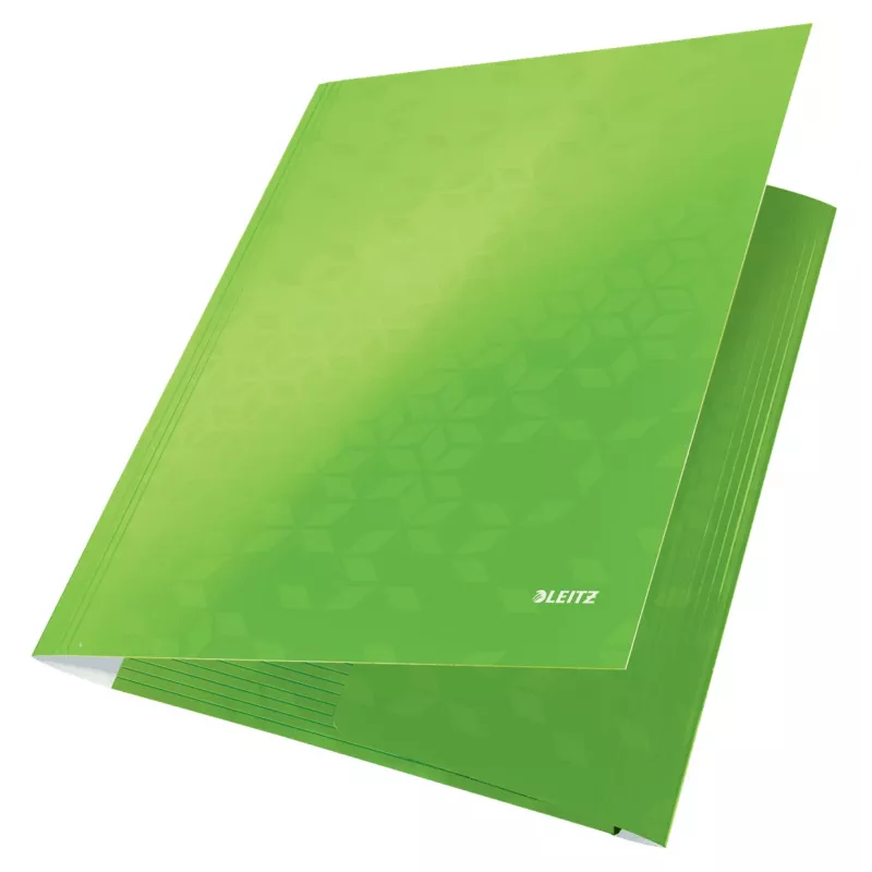 Leitz WOW 3-Atloku Mape A4, zaļa, PP, 250 loksnes
