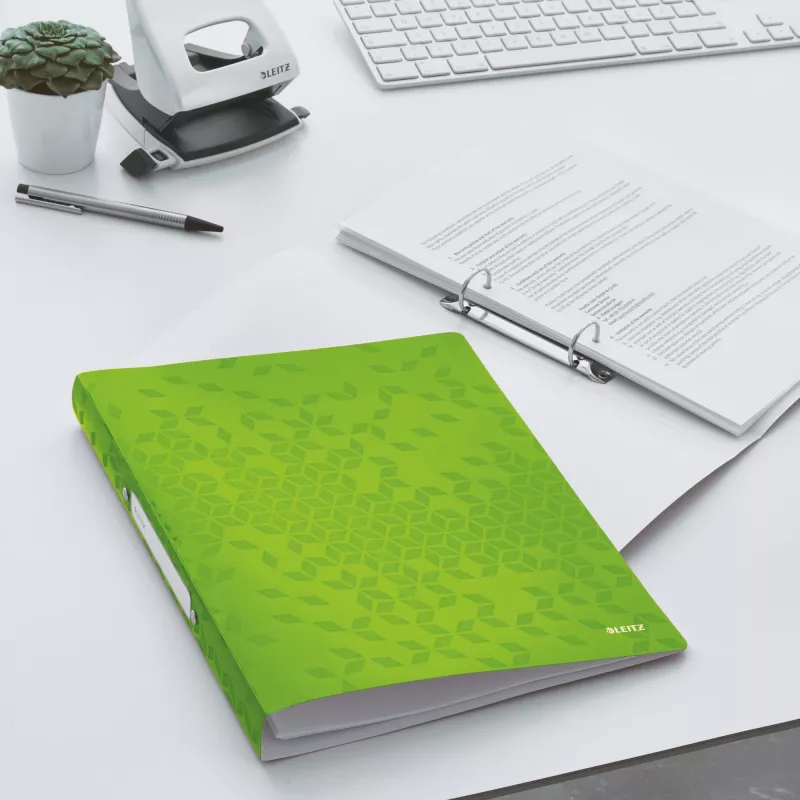 Leitz Ringbinder WOW PP A4 2RR/25mm, zaļš