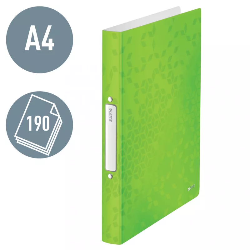 Leitz Ringbinder WOW PP A4 2RR/25mm, zaļš